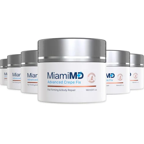 Vista 8 de Miami MD Advanced Crepe Fix – Crema antienvejecimiento reafirmante y tonificante para mujeres – Crema de borrado de crepé facial y cuello – Crema