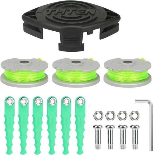Vista 4 de THTEN WA0014 - Tapas de repuesto para carrete de recortadora compatibles con recortadoras de cuerda Worx WA0014 WG168 WG184, WA0037, tapas