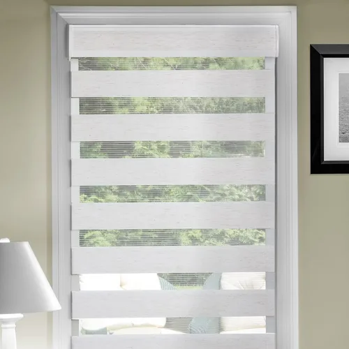 Vista 8 de Achim Home Furnishings persiana sin cuerda Celestial Sheer - Pantalla de doble capa Elevación inalámbrica y cobertura de ventana de control