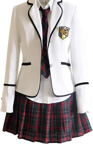 Vista 19 de URSFUR Conjunto de uniforme escolar japonés de estilo británico para mujer, disfraz de cosplay de anime para niña Estilo 1