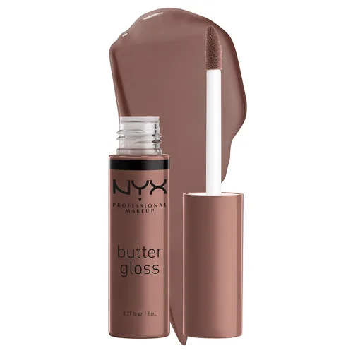 Vista 38 de NYX MAQUILLAJE PROFESIONAL Brillo de mantequilla, brillo de labios no pegajoso, - Eclair (rosa)
