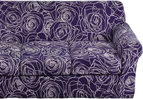Vista 23 de Fundas elásticas para sofá de 1/2/3 cojines, funda estampada con fundas de cojín de asiento separadas, fundas de sofá lavables, protector de muebles