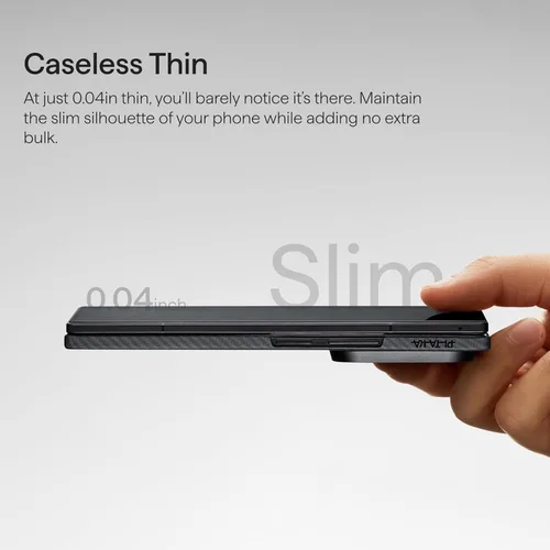 Vista 4 de pitaka Funda para Z fold 7, compatible con MagSafe, funda delgada y ligera para Galaxy Z Fold 7 con sensación táctil sin funda, hecha de fibra