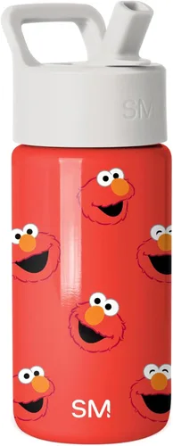 Vista 25 de Simple Modern Botella de agua para niños con tapa con pajilla, vaso aislado de acero inoxidable de 14 onzas para niños y a prueba de derrames
