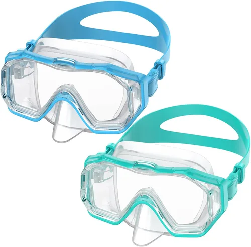 Vista 9 de WSTOO Adults Swim Goggles with Nose Cover to Prevent Water Inhaling, Anti-Fog Swimming Mask for Youth Men Women