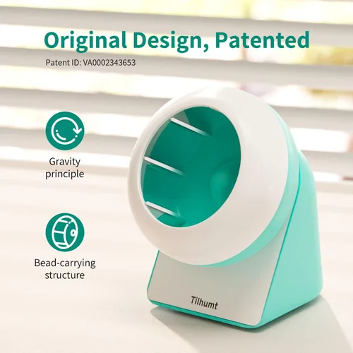 Vista 2 de Tilhumt Spinner de cuentas de arcilla con aguja de repuesto, giratorio eléctrico de cuentas para hacer joyas, cuenco automático de cuentas