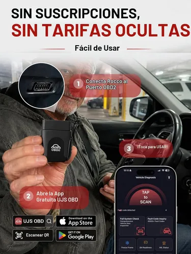 Vista 2 de Rocco OBD2 escáner Bluetooth para iOS y Android, sin suscripción