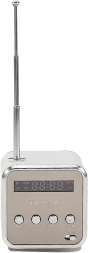 Vista 6 de Radio pequeña, reproductor de música USB de 2.0 x 2.0 x 2.0 in, reproductor de MP3 MP4 SD TF USB mini radio adecuado para reuniones familiares