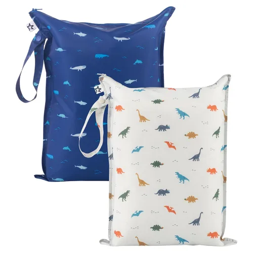 Vista 13 de Tiny Twinkle Bolsas húmedas a prueba de desorden 1 paquete de bolsas húmedas reutilizables impermeables para trajes de baño Ropa de bebé Bolsa