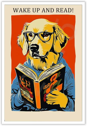 Vista 14 de Póster vintage de gato y libro, arte de pared inspirador, arte de lectura clásico para amantes de los libros, pintura para sala de estar, oficina