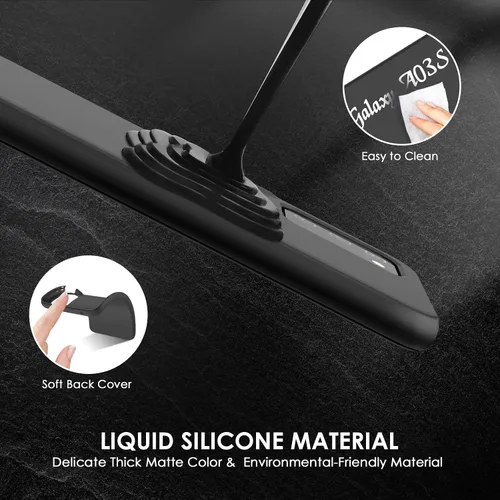 Vista 6 de para Samsung Galaxy A03s Funda de teléfono: Funda protectora híbrida de silicona delgada y a prueba de golpes - Funda celular duradera de TPU