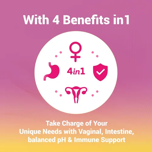Vista 4 de Her Juicy Gomitas Probióticas para Mujeres: Apoyan el Bienestar Femenino y el Equilibrio del pH, Veganas Naturales, Sabor Piña, Mezcla