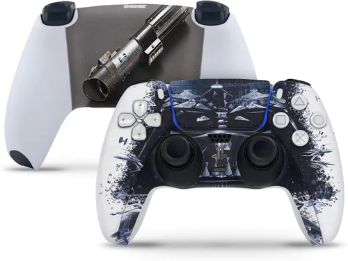 Vista 7 de GNG PS5 Consola digital DV de Starwars Skin Decal Vinal Sticker + 2 fundas de controlador