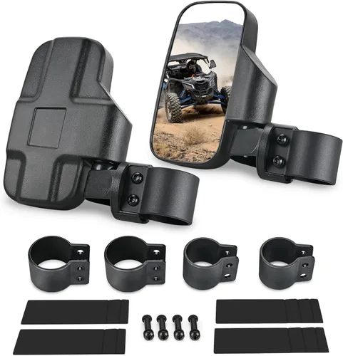 Vista 11 de Nilight UTV - Espejos retrovisores de 12 pulgadas de ancho, espejo central convexo transparente con abrazaderas de 1.75 a 2 pulgadas, ajustables 360