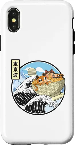 Vista 4 de Funda estética Kawaii Anime Anime Kawaii para iPhone 14 Fideos Ramen