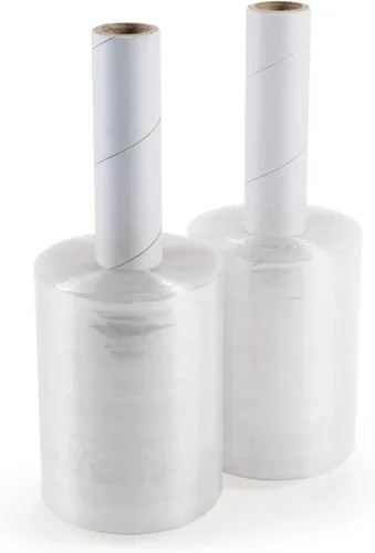 Vista 9 de IDL Packaging Mini rollo elástico de 5 pulgadas, 700 pies, calibre 120 (paquete de 1) con un mango de cartón extendido, envoltura de plástico
