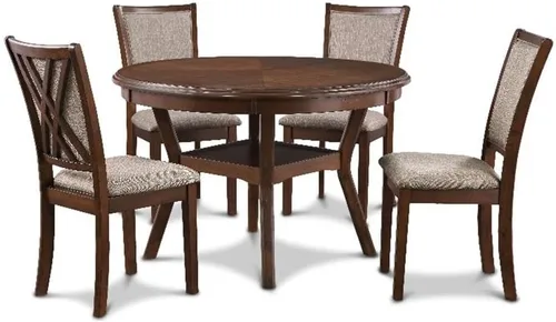 Vista 18 de New Classic Furniture Amy - Juego de mesa de comedor de 5 piezas, color marrón cereza