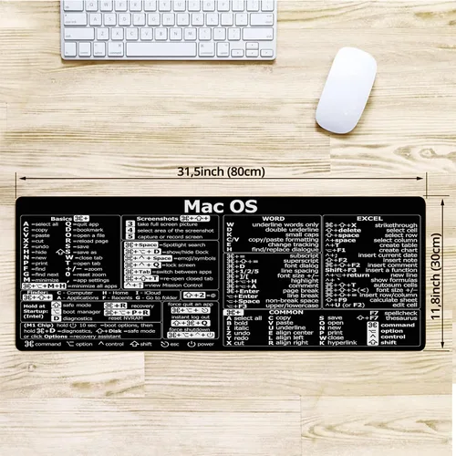 Vista 2 de Atajos para Mac OS, Word/Excel (para Mac), alfombrilla de ratón, indicadores de inversión de velas de Mac OS, patrones de gráficos, bolsa