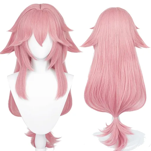 Vista 19 de Obanai - Peluca corta para cosplay, pelucas de guerrero anime de demonio Negro Obanai