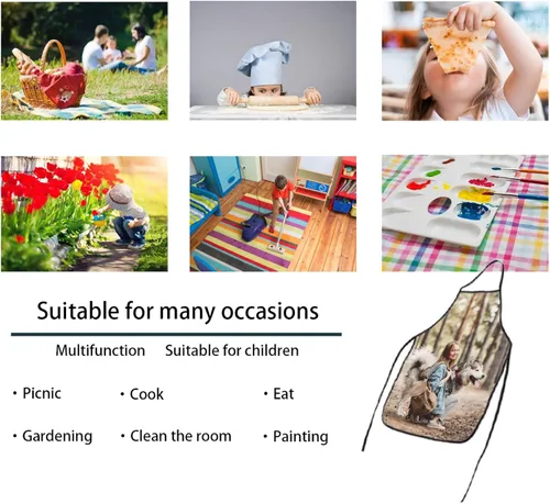 Vista 6 de Delantal personalizado para niños y niños pequeños, delantal personalizado para niñas y niños pequeños, para cocinar, hornear, pintar, de 3 a 8 años