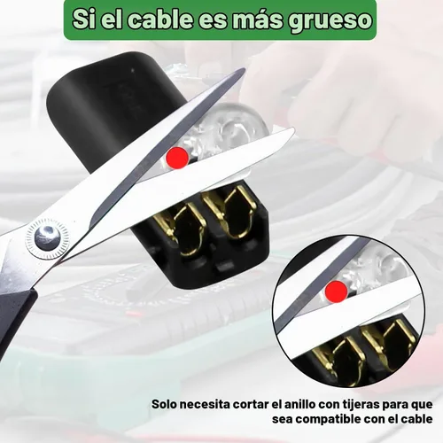 Vista 4 de 20 piezas conectores enchufables de doble cable, conectores de tira de luz LED, 2 pines, conectores de tira de luces LED, conector de cable de bajo