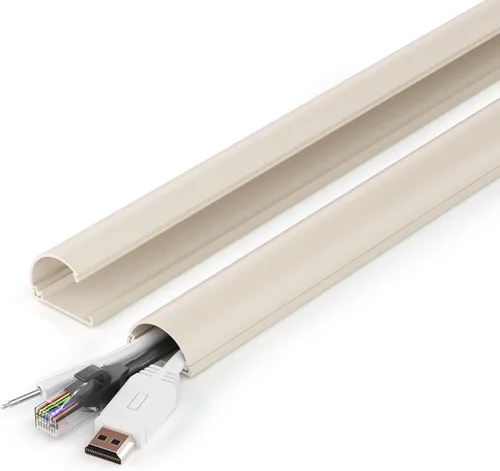 Vista 24 de ZhiYo Ocultador de cable de 39 pulgadas (3 piezas de 13 pulgadas de largo cada una), para 1-2 cables, cubiertas de cable autoadhesivas para cables