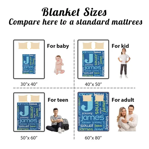 Vista 6 de Manta personalizada con nombre para niños, manta personalizada con nombre de bebé súper suave para niños y niñas, manta con monograma con nombre