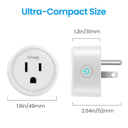 Vista 7 de GHome Smart Mini enchufe Wi-Fi, toma Wi-Fi inteligente para el hogar compatible con Alexa, Google Home e IFTTT, no requiere concentrador