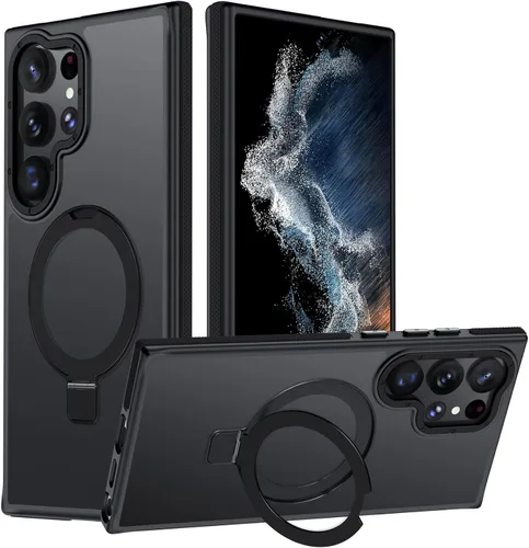Vista 44 de Funda para Samsung Galaxy S24 Plus, soporte de anillo magnético ajustable [compatible con Magsafe], [protección a prueba de golpes de grado militar]