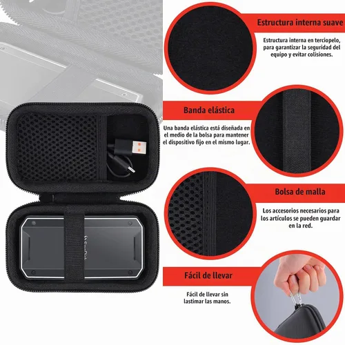 Vista 3 de khanka Estuche rígido de viaje para SSD SanDisk Professional 1TB/2TB/4TB