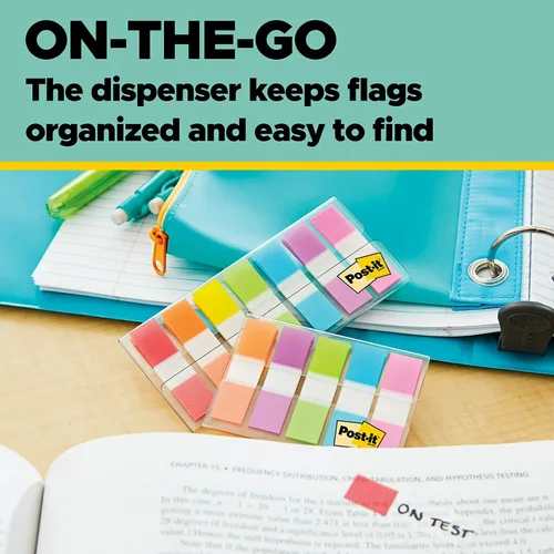 Vista 5 de Post-it 6835CF Banderas portátiles Post-it, 1/2 pulgadas x 1-3/4 pulgadas, 100/PK, estándar AST.