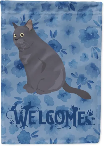 Vista 85 de Caroline's Treasures CK5005GF Bandera de bienvenida de gato abisinio para buzón, bandera decorativa para patio exterior, obras de arte de patio