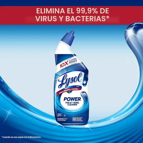 Vista 3 de Lysol Power - Gel limpiador de inodoro, para limpieza y desinfectación, eliminación de manchas, 24 onzas