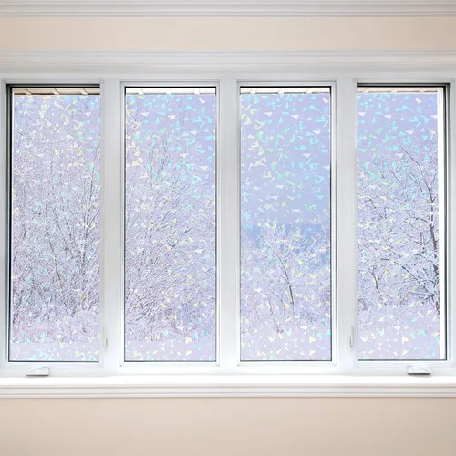 Vista 6 de 60 hojas de hojas holográficas laminadas de purpurina transparente tamaño A4, papel adhesivo de vinilo con superposición holográfica, película