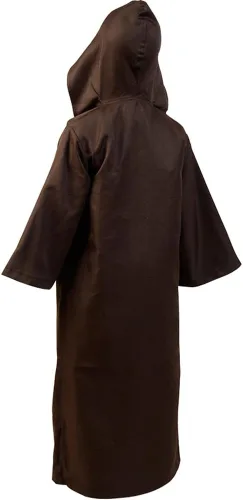 Vista 4 de Disfraz de cosplay para niños, túnica con capucha para Obi, versión marrón