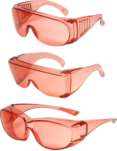 Vista 3 de Calabria 6000 gafas de seguridad de ajuste grande para hombres y mujeres, gafas de ajuste para hombres y mujeres, envolventes, tintadas, antivaho