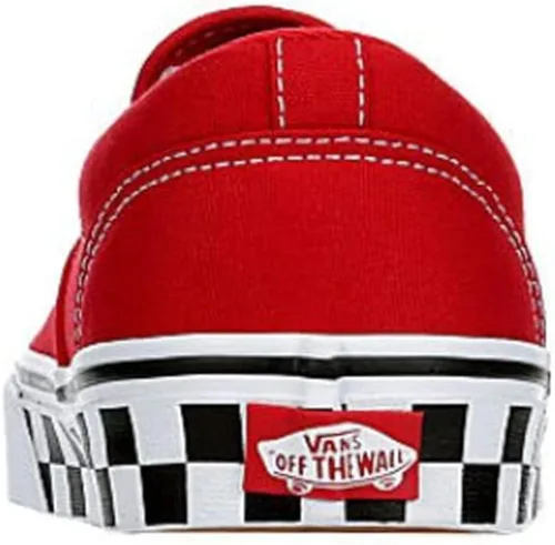 Vista 5 de Vans Asher - Tenis unisex de lona de plataforma baja sin cordones Checker Sidewall Racing Road