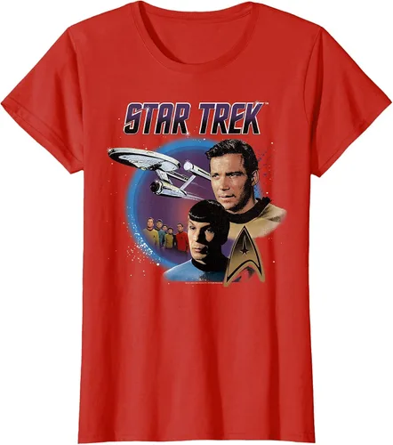 Vista 52 de Star Trek Original Series Vintage Enterprise T-Shirt Baby Blue