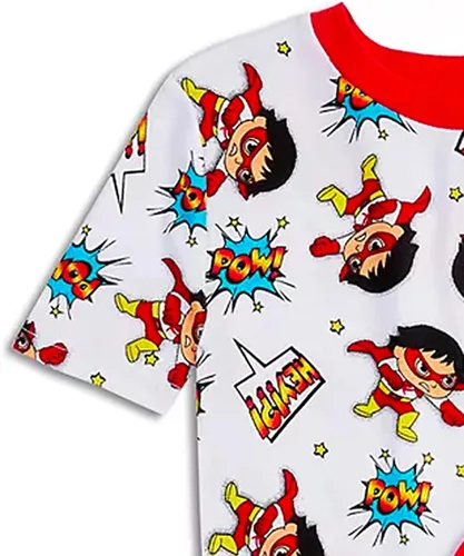Vista 3 de Komar Kids Boys' Ryan's World 4 Piece Cotton Pajamas