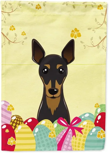 Vista 73 de Caroline's Treasures BB1920CHF - Bandera de caza de huevos de Pascua con diseño de bulldog francés, para casa, gran porche, para colgar en la pared