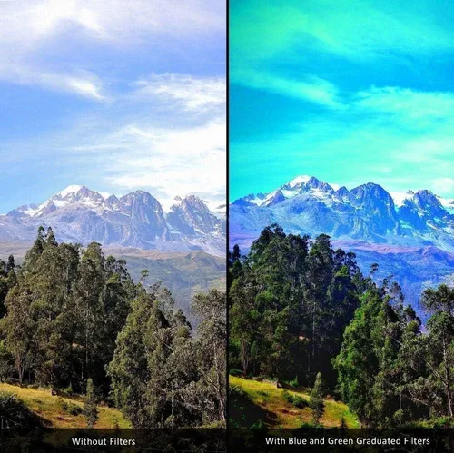 Vista 2 de Juego de 14 filtros cuadrados graduados ND filtros de lente de color para Cokin serie P con anillos adaptadores (1.929-3.228 in) soporte de filtro