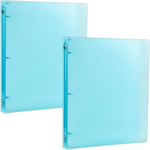 Vista 74 de JAM PAPER Carpeta de plástico de 1 pulgada, carpeta blanca de 3 anillas, se vende individualmente Blanco