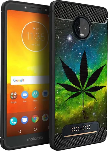 Vista 26 de CasesOnDeck Funda compatible con [Motorola Moto Z3 Play Moto Z3] Moto Z3 Design, funda delgada negra flexible y elegante protección contra golpes