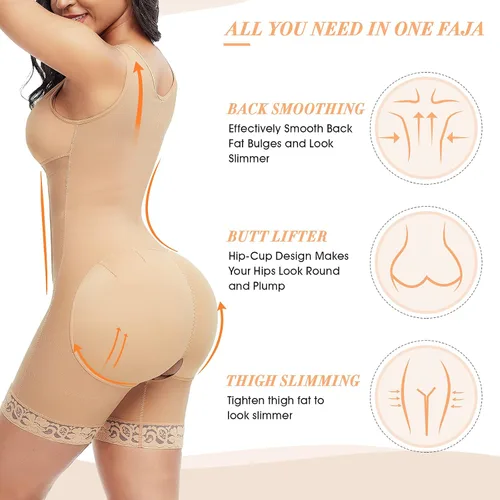 Vista 5 de Lover-Beauty Tummy Control Shapewear for Women Fajas Post Surgery Compression Garment Full Body Shaper Butt Lifter
