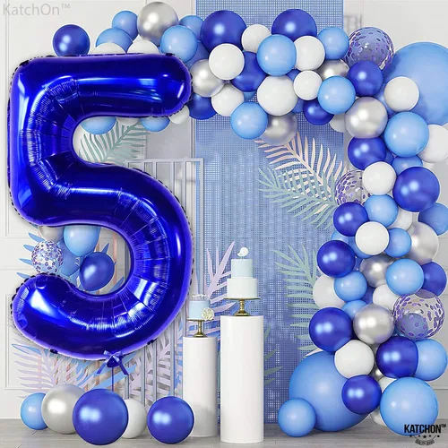 Vista 697 de KatchOn Globo negro del número 1 de 40 pulgadas, globo de feliz cumpleaños Large Mylar Number One Balloon for 1st Birthday Decorations, Foil