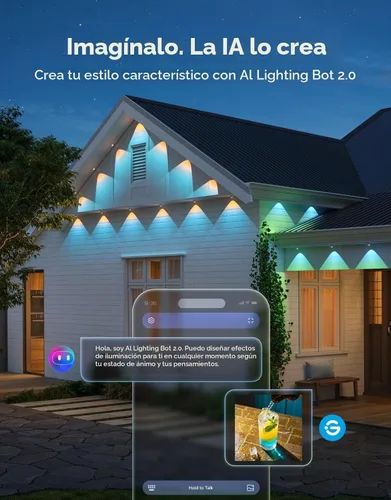 Vista 7 de Govee Luces permanentes para exteriores 2 Pro, 100 pies con IP68 Blanco