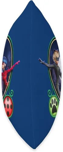 Vista 2 de Miraculous Ladybug and Cat Noir The Movie Heart Throw Pillow, 16 x 16 pulgadas, multicolor