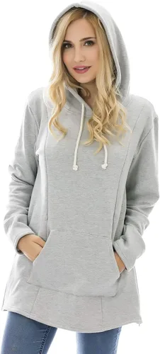 Vista 2 de Bearsland - Sudadera de lactancia y maternidad para mujer, con bolsillos y capucha