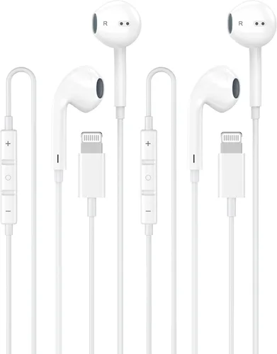 Vista 8 de Paquete de 2 auriculares USB C para iPhone 18 Pro Max/18 Pro/Duo/17 16 15 Blanco brillante