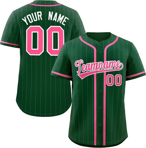 Vista 9 de Camiseta de béisbol de rayas finas personalizada hipster hip hop, camisetas deportivas con nombre y número del equipo personalizado para hombres